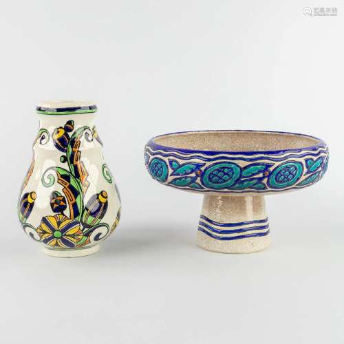 Charles CATTEAU (1880-1966) 'Vase en tazza' Decor 1081, mode...