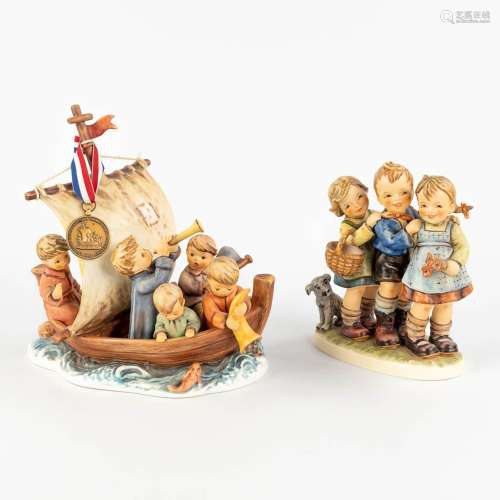 Hummel 'Land in Sight' and 'Follow the Leader' figurines. (D...