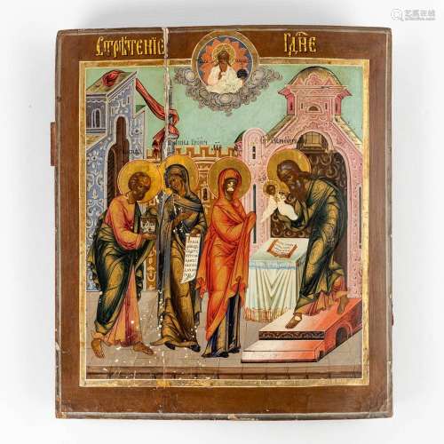 An Eastern-European icon 'Babtism of Jesus Christ' 19th C. (...