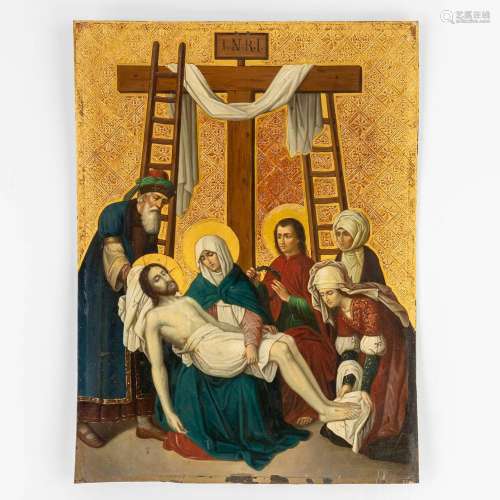 Station 13: 'Jesus being taken from the cross. An antique pa...