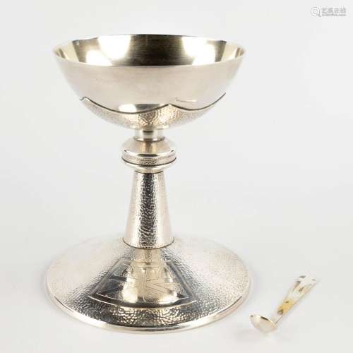 A modernist chalice with a matching spoon. Art Deco style, c...