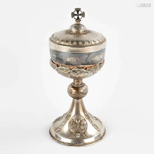 A Ciboria, Silver, decorated with a crown of thorns, The hol...