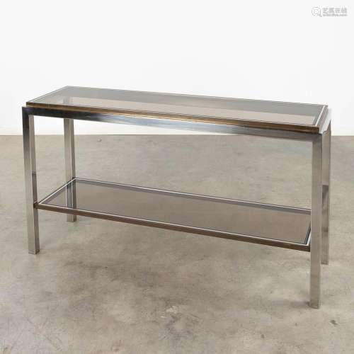 Belgio Chrome, a console table with tinted glass. (D:40 x W:...