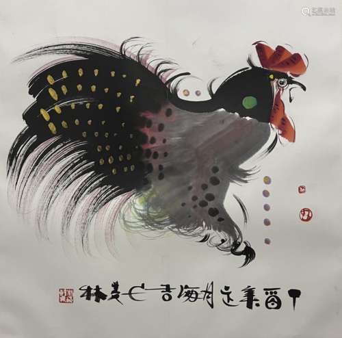 韓美林 錦雞