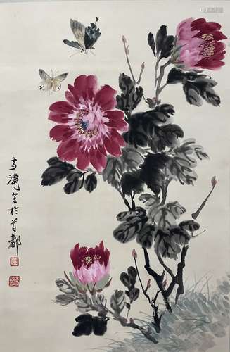 王雪濤 花蝶圖