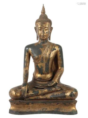 Buddha Shakyamuni Kambodscha/Laos/Myanmar, Bronze mit Restve...