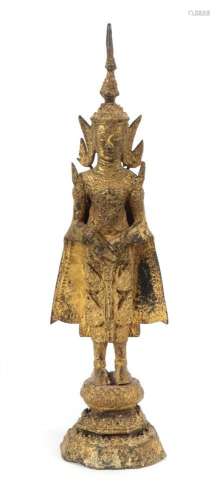 Rattanakosin Buddha Thailand, Bronze vergoldet, auf oktogona...