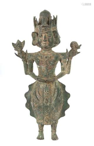 Trimurti-Darstellung Indien, nztl., Bronzehohlguss, Reproduk...