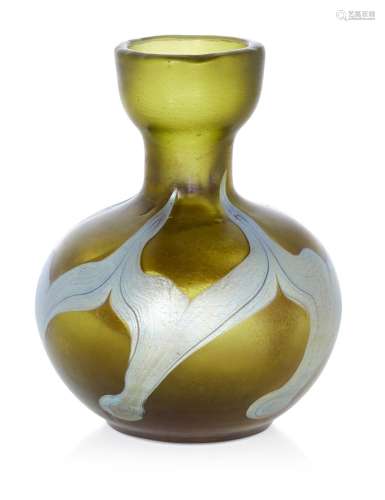 Loetz<br />
<br />
Gold swirl Phaenomen vase, circa 1900<br ...