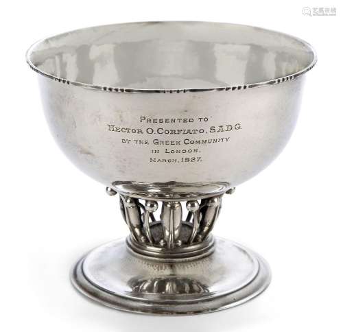 Georg Jensen <br />
<br />
'Louvre' bowl no. 19A with inscri...