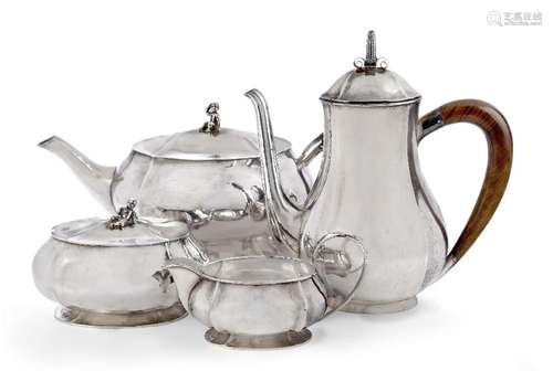 Baltensperger<br />
<br />
Art Deco four piece tea service c...