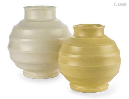 Keith Murray (1892-1981) for Wedgwood<br />
<br />
A yellow ...