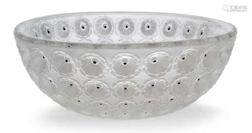 Lalique,<br />
<br />
'Nemours' pattern bowl, produced post-...