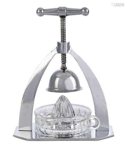 Manner of Jacques Adnet <br />
<br />
Citrus press, circa 19...