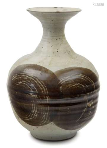 Percy Brown (1975-1996)<br />
<br />
Large white vase with i...