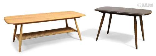 Ercol<br />
<br />
Two coffee tables, circa 1980<br />
Elm, ...