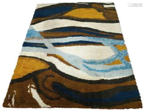 Attributed to RYA<br />
<br />
Long pile rug, circa 1970<br ...