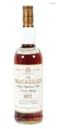 Eine Flasche Macallan 1977 Scotch Whisky, Single Highland Ma...