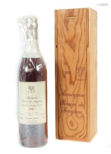 1 Flasche Armagnac Baron de Sigognac, Domaine de Coulom, 193...