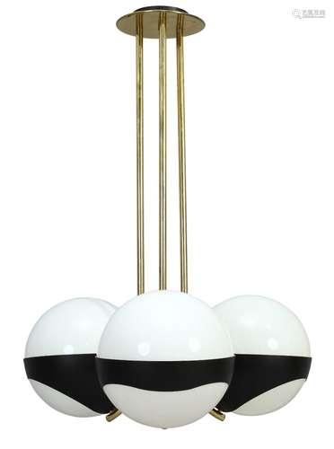 Lamperti<br />
<br />
Three light pendant light, c.1970<br /...