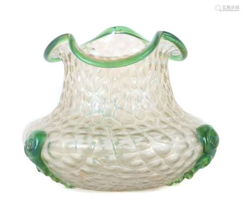 Vase ''Nautilus'' Loetz Witwe, Klostermühle, um 1900, farblo...