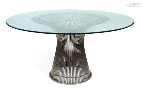 Attributed to Warren Platner<br />
<br />
Dining table, circ...