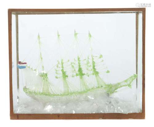 Glasschiff im Diorama Mitte/2. Hälfte 20. Jh., ''Viermaster ...
