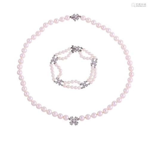 TIFFANY & CO., FLORET FLOURISHES, A DIAMOND AND CULTURED...