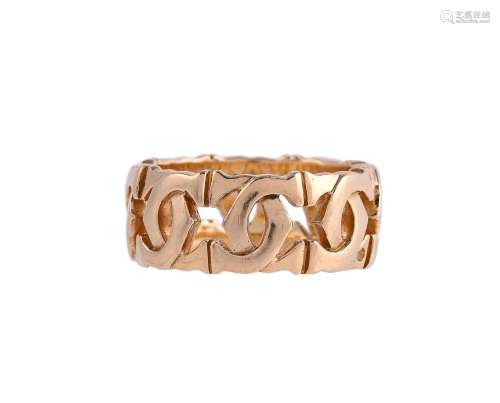 CARTIER, DOUBLE C BAND RING