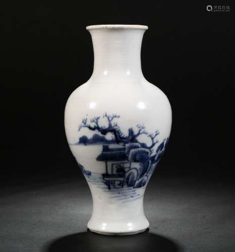 Yongzheng Blue and White Guanyin Vase