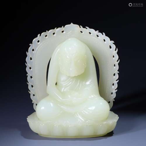Hetian Jade Dharma Ornament