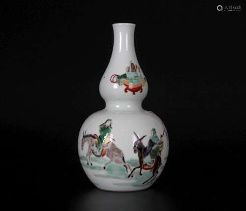 Colorful character story gourd bottle
