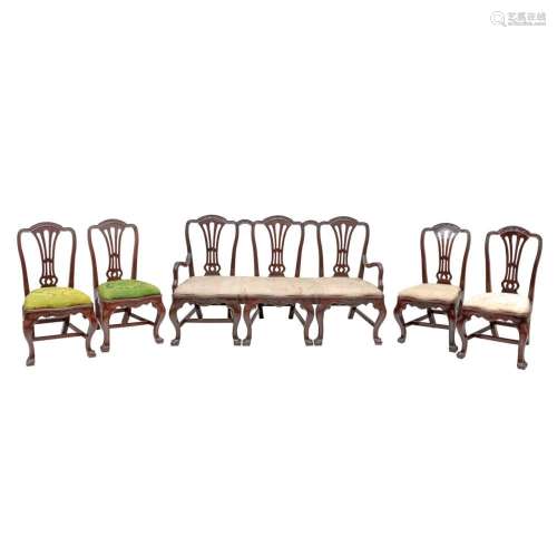 Channel set and four chairs