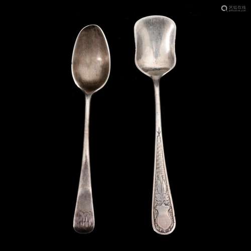 Sugar shovel and tea teaspoon