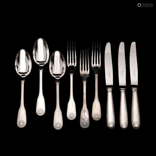 Dessert cutlery for 3 people, "Christofle"