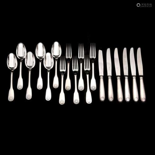 Cutlery for 6 people, "Christofle"