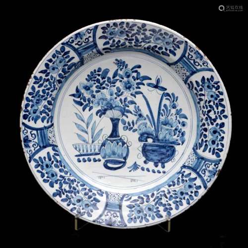 Delft Falence Dish of the century. Eighteenth