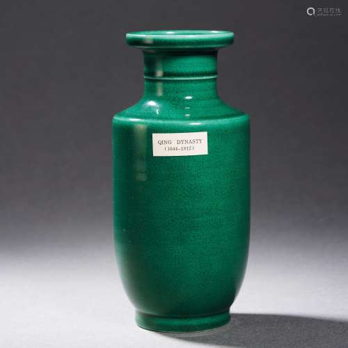 A Green Glaze Mallet Vase