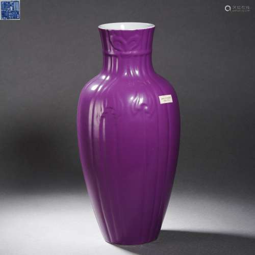 An Aubergine Glaze Vase