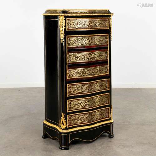 A 'Secrétaire' cabinet, Boulle, Tortoiseshell and copper inl...