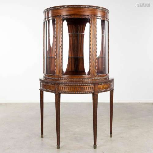 A display cabinet on a stand, Louis XVI style, 20th C. (D:50...