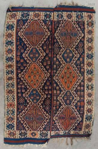 An Oriental hand-made kelim, Caucasian, Lesghi Star. (D:206 ...