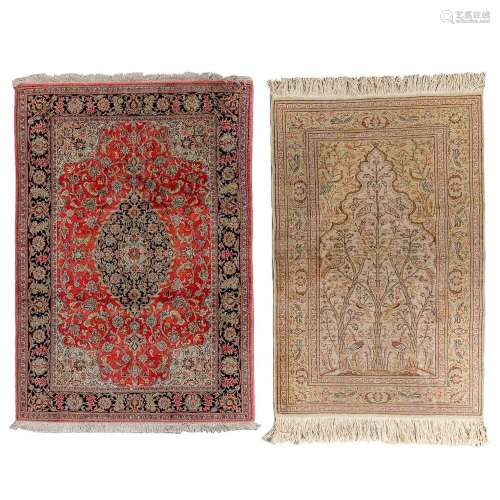 Two Oriental hand-made carpets, Kayseri & Keshan. (D:151...