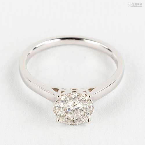 A ring, 18kt white gold with brilliants, approx. 0.38ct. Rin...