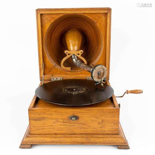 Pathé, a grammophone with bakelite records. The first half o...