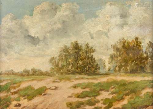 Adrien-Joseph HEYMANS (1839-1921) 'Landscape' oil on panel. ...