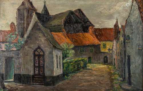 Alice COLIN (1878-1962) 'Beguinage Courtrai' oil on canvas. ...