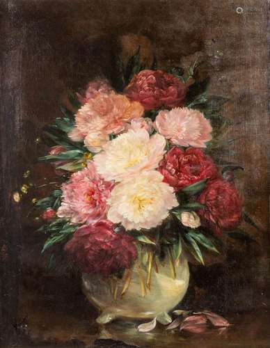 François Joseph HUYGENS (1820-1908) 'Flower Still Life' oil ...