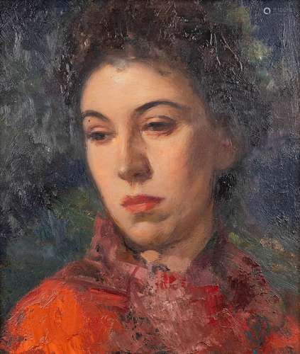 Jan VAN PUYENBROECK (1887-1972) 'Eveline' oil on board. (W:3...