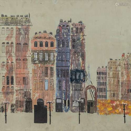 José VERMEERSCH (1922-1997)(attr.) 'City View' oil on panel....